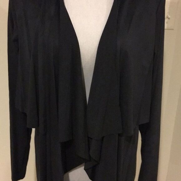 Black Faux Suede Cardigan - Picture 6 of 6
